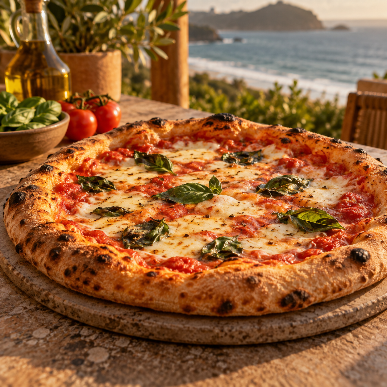 Pizza de massa caseira